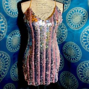Beautiful Sequin party dress sz med.